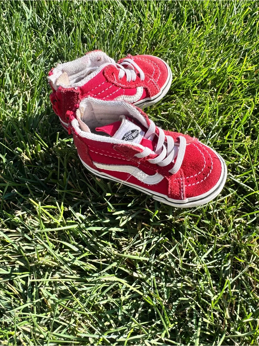 Vans Sk8-Hi Zip Toddler Sneakers Red Size 5
